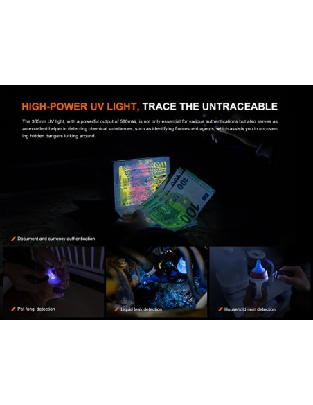 Linterna Fenix E06R (Color gris) - 700 lúmenes