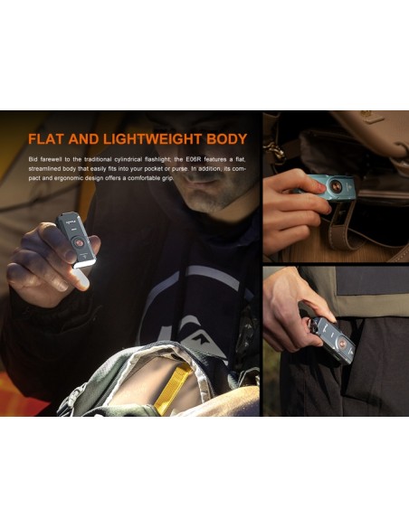 Linterna Fenix E06R (Color gris) - 700 lúmenes