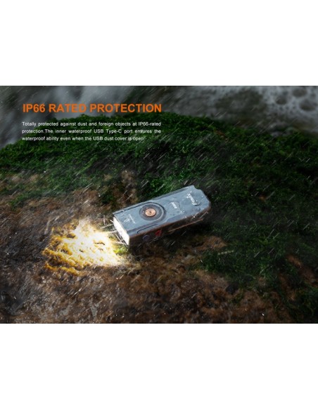 Linterna Fenix E06R (Color gris) - 700 lúmenes