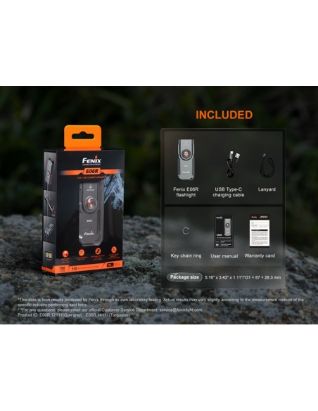 Linterna Fenix E06R (Color gris) - 700 lúmenes
