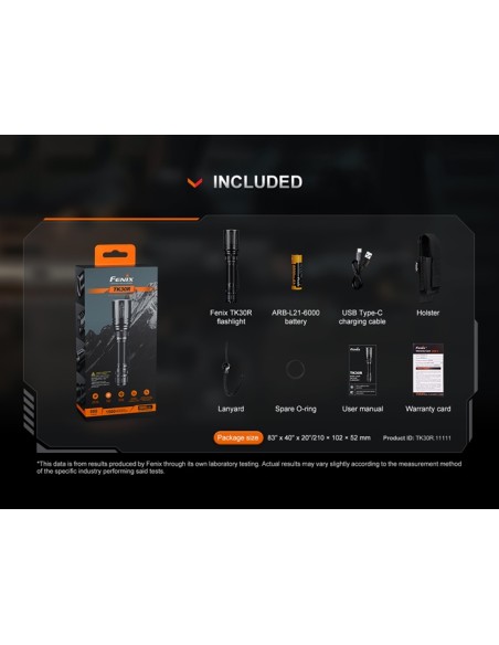 Linterna táctica Fénix TK30R - 500 lúmenes