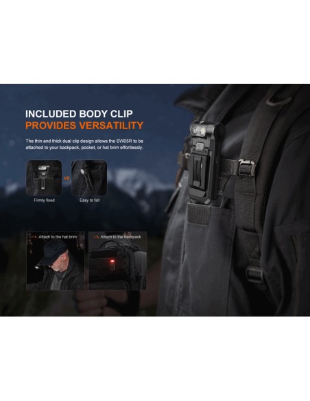 Linterna multiusos Fenix SW05R-RED - 150 lúmenes