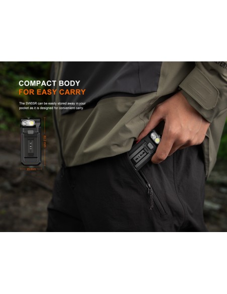 Linterna multiusos Fenix SW05R-RED - 150 lúmenes