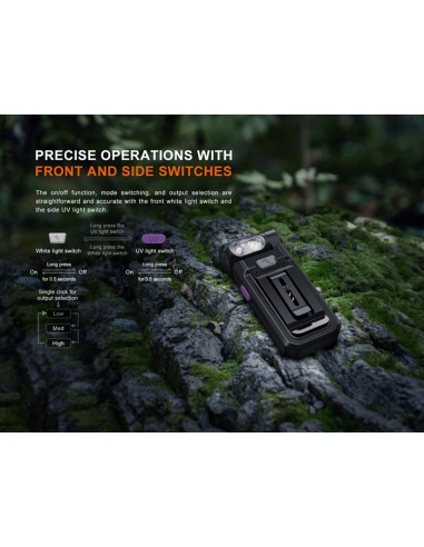 Linterna multiusos Fenix SW05R-UV - 150 lúmenes