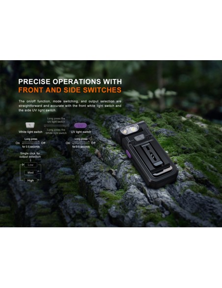 Linterna multiusos Fenix SW05R-UV - 150 lúmenes