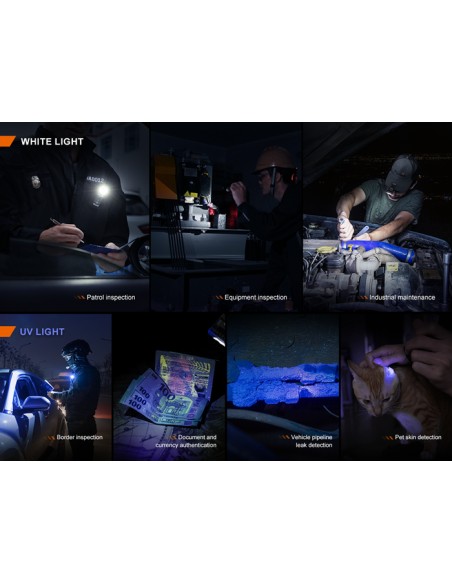 Linterna multiusos Fenix SW05R-UV - 150 lúmenes