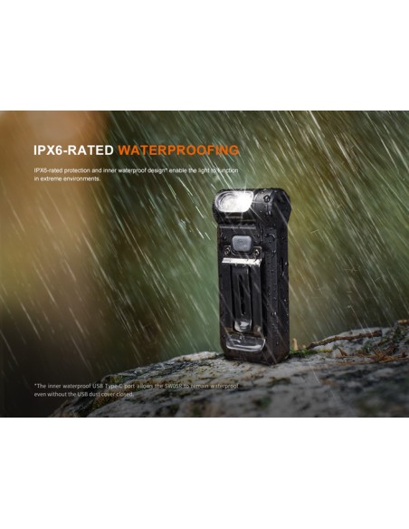 Linterna multiusos Fenix SW05R-UV - 150 lúmenes