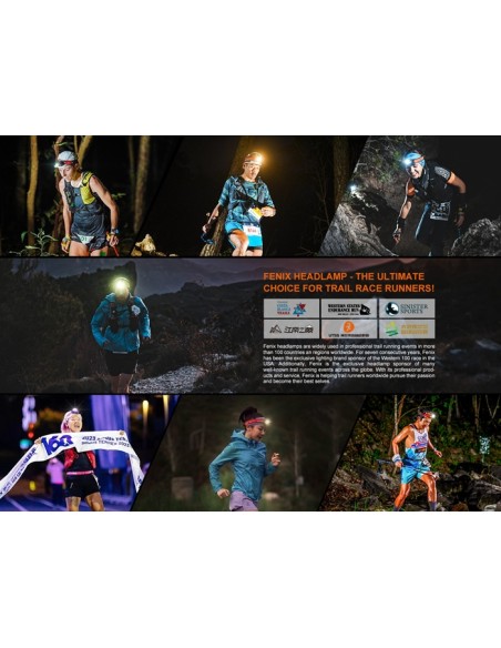 Frontal Fenix HL18R-T V2.0 Color Rojo - 800 lumenes. Recargable para Trailrunning