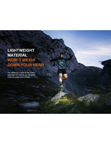 Frontal Fenix HL18R-T V2.0 Color Blanco - 800 lumenes. Recargable para Trailrunning