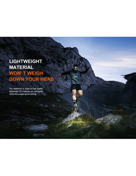 Frontal Fenix HL18R-T V2.0 Color Blanco - 800 lumenes. Recargable para Trailrunning