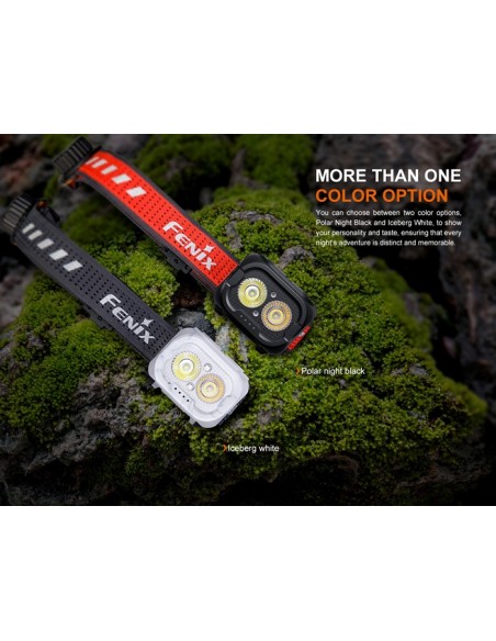 Frontal Fenix HL18R-T V2.0 Color Blanco - 800 lumenes. Recargable para Trailrunning