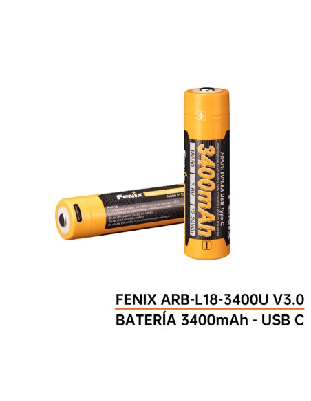 Fenix ARB-L18-3400U V3.0 - 3400 mAh Recargable USB C