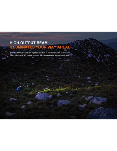 Frontal Fenix HL12R V2.0 Gris - 500 lumenes. Recargable USB C