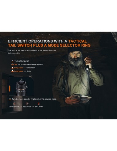 Fénix PD45R ACE - 3200 lúmenes - Linterna táctica multimodal