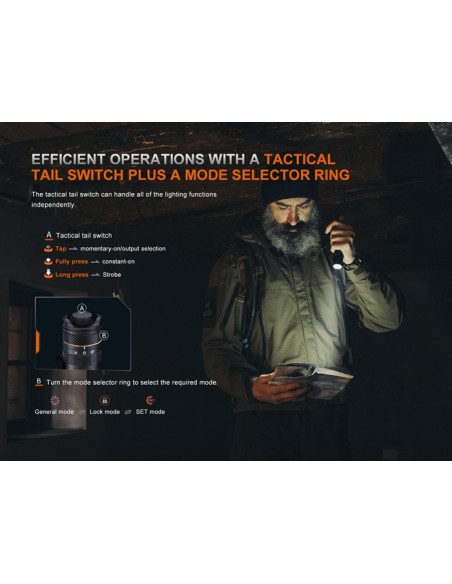 Fénix PD45R ACE - 3200 lúmenes - Linterna táctica multimodal