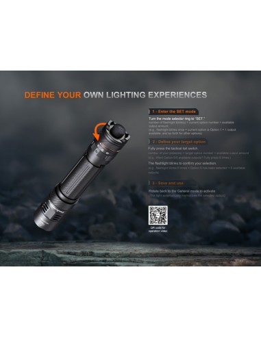 Fénix PD45R ACE - 3200 lúmenes - Linterna táctica multimodal