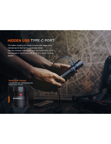 Fénix PD45R ACE - 3200 lúmenes - Linterna táctica multimodal