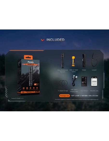 Fénix PD45R ACE - 3200 lúmenes - Linterna táctica multimodal