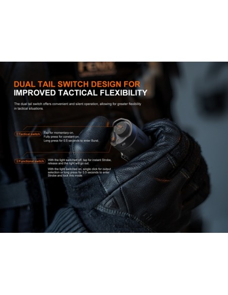 Linterna táctica Fénix TK17 - 3600 lúmenes con doble interruptor