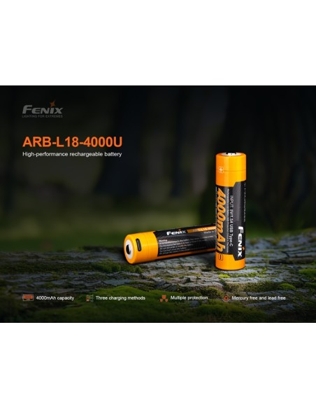 Fenix ARB-L18-4000U - 4000 mAh Recargable USB Tipo C