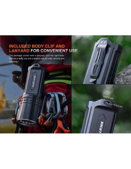 Linterna Fénix LR36R Super Brillante - 10.000 lúmenes