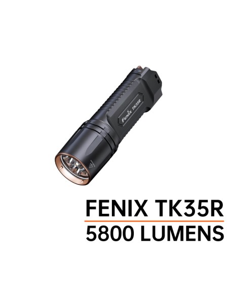 Linterna táctica Fénix TK35R - 5800 lúmenes con luz UV - Recargable USB Tipo C