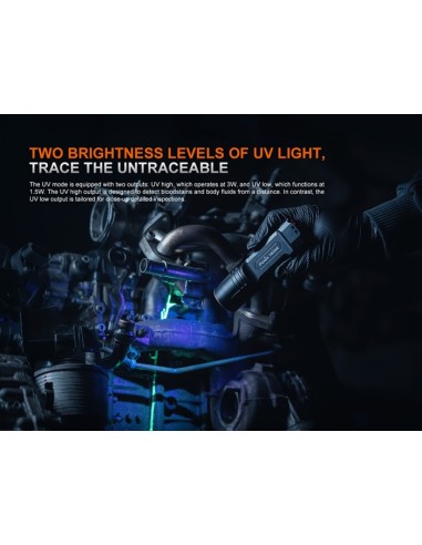 Linterna táctica Fénix TK35R - 5800 lúmenes con luz UV - Recargable USB Tipo C