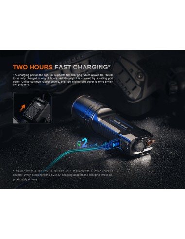 Linterna táctica Fénix TK35R - 5800 lúmenes con luz UV - Recargable USB Tipo C