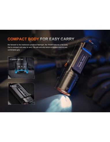 Linterna táctica Fénix TK35R - 5800 lúmenes con luz UV - Recargable USB Tipo C