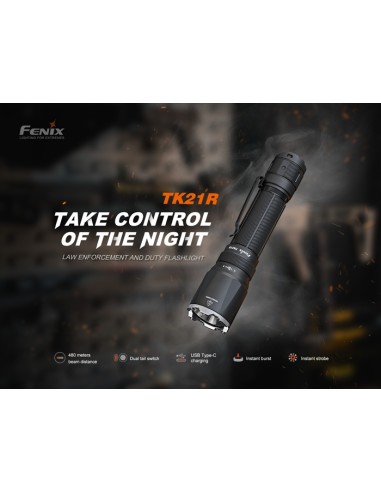 Linterna táctica Fénix TK21R - 3600 lúmenes con doble interruptor