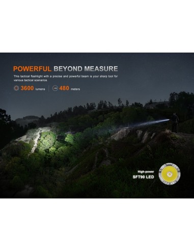 Linterna táctica Fénix TK21R - 3600 lúmenes con doble interruptor