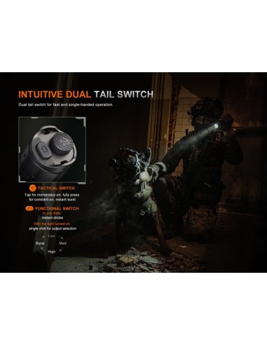 Linterna táctica Fénix TK21R - 3600 lúmenes con doble interruptor