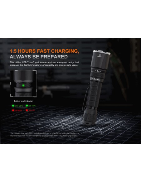 Linterna táctica Fénix TK21R - 3600 lúmenes con doble interruptor