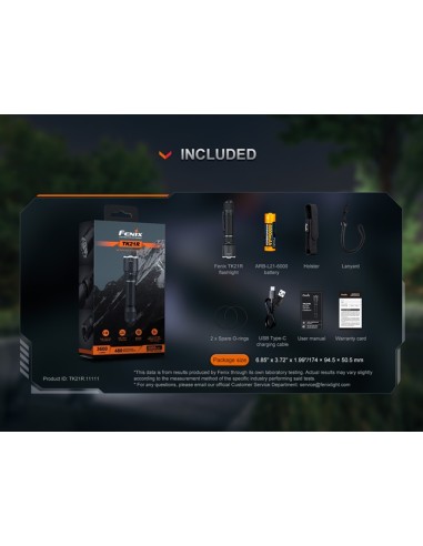 Linterna táctica Fénix TK21R - 3600 lúmenes con doble interruptor