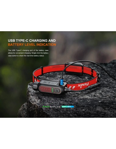 Linterna frontal Fénix HP12R-T Roja - 1300 lúmenes