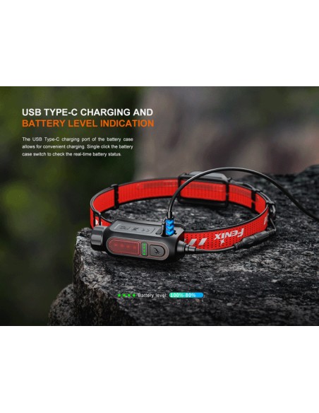 Linterna frontal Fénix HP12R-T Roja - 1300 lúmenes