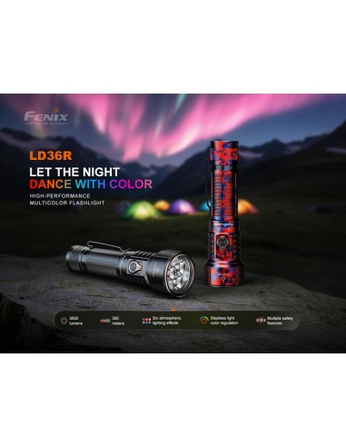 Linterna Multicolor Fénix LD36R - 3600 lúmenes