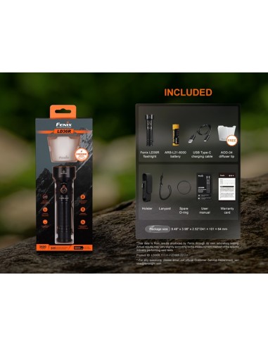 Linterna Multicolor Fénix LD36R - 3600 lúmenes