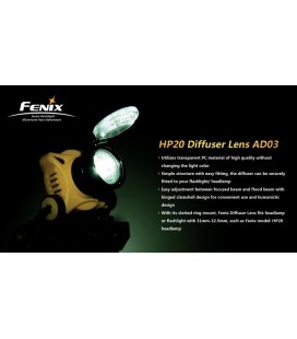 Lente Difusora Blanca Para Linternas Fenix 2