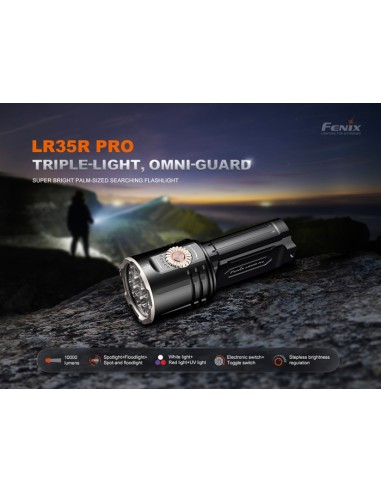 Linterna Fénix LR35R PRO - 10.000 lúmenes (Color negro)