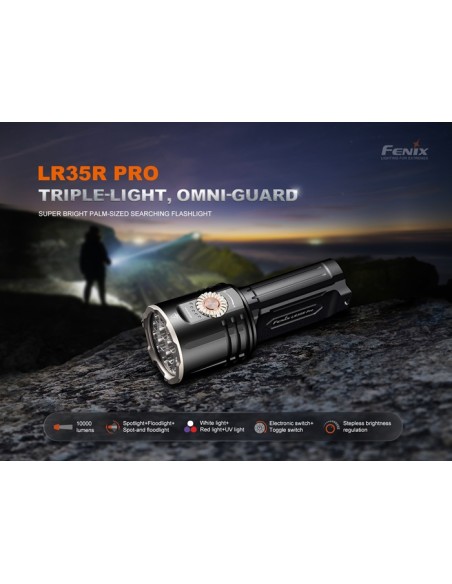Linterna Fénix LR35R PRO - 10.000 lúmenes (Color negro)