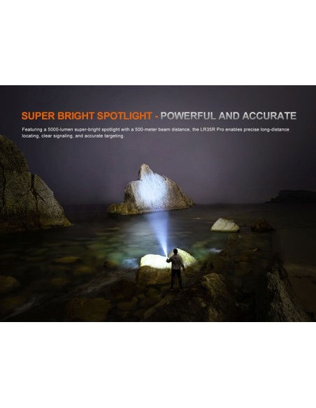 Linterna Fénix LR35R PRO - 10.000 lúmenes (Color negro)