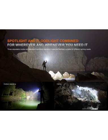 Linterna Fénix LR35R PRO - 10.000 lúmenes (Color negro)