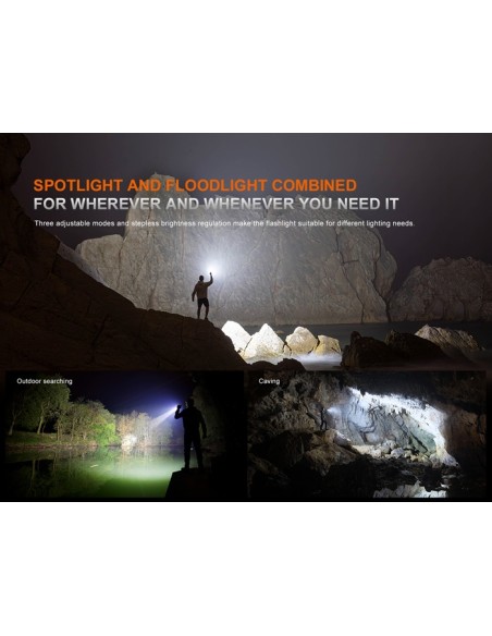 Linterna Fénix LR35R PRO - 10.000 lúmenes (Color negro)