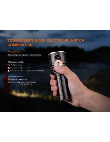 Linterna Fénix LR35R PRO - 10.000 lúmenes (Color negro)