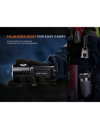 Linterna Fénix LR35R PRO - 10.000 lúmenes (Color negro)