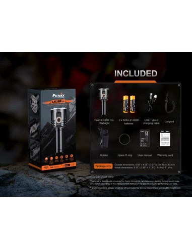 Linterna Fénix LR35R PRO - 10.000 lúmenes (Color negro)