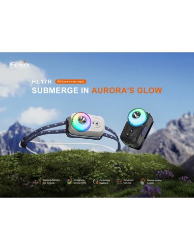 Linterna frontal Fénix HL17R Negra - 500 lúmenes