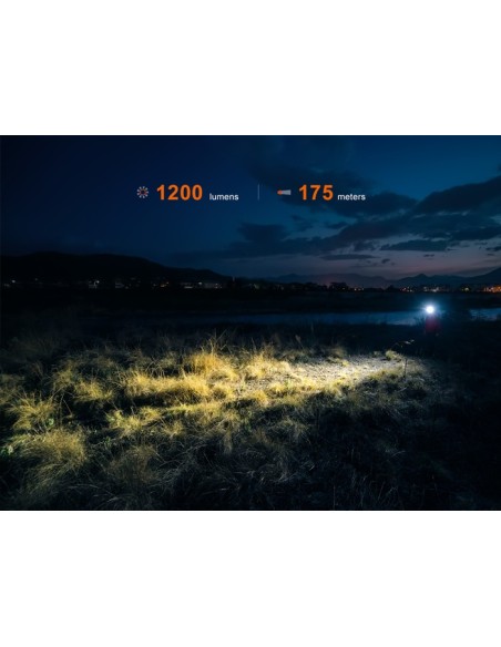 Linterna frontal Fénix HM55R Color negro - 1200 lúmenes