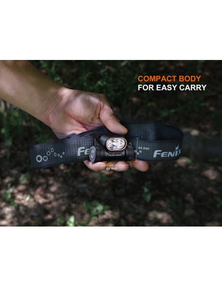 Linterna frontal Fénix HM55R Color negro - 1200 lúmenes